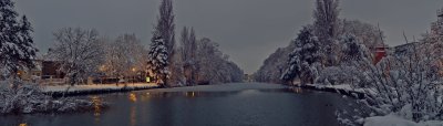 Pano Nouveau Bassin sous la neige