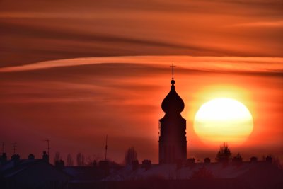 Coucher de soleil Eglise St-Antoine