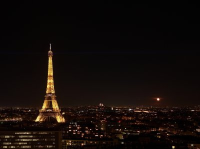 Tour Eiffel et lever de Lune