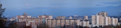 Lever de Pleine Lune sur Mulhouse