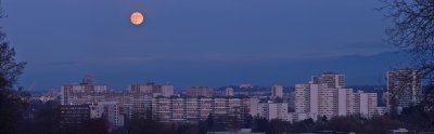 Lever de Pleine Lune sur Mulhouse