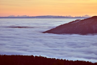 Mer de Nuages au dessus de la plaine d'Alsace