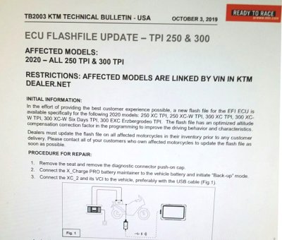 TPI Memo from KTM 2020 Update