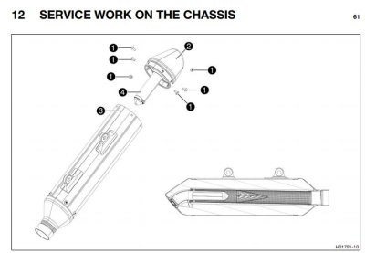 KTM Husqvarna EXCF/FE 2017-19 Silencer Parts Cross-section