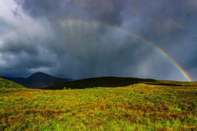 Rainbow over the moor