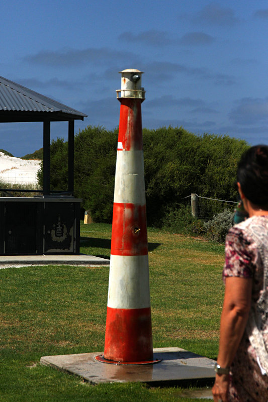 There was a water spigit painted to look like the lighthouse near the actual lighthouse. 