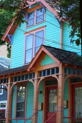 Colorful house near Ithaca Falls