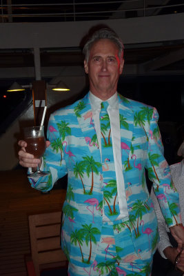 Howard took pictures.  This man was dressed for the party!