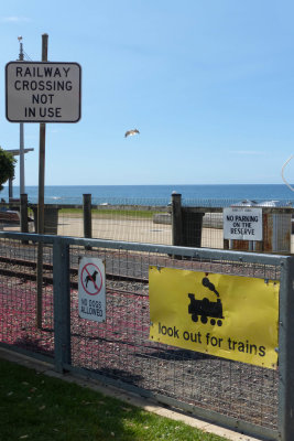 Contradictory pair of signs - do we worry about trains or not?