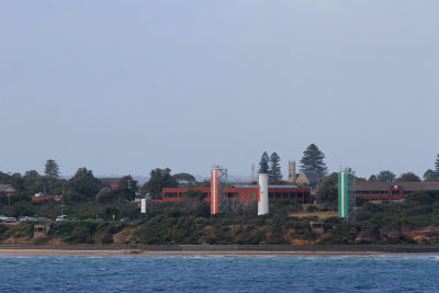 Queenscliff Low with green slatted Murray Tower & red Hume Tower