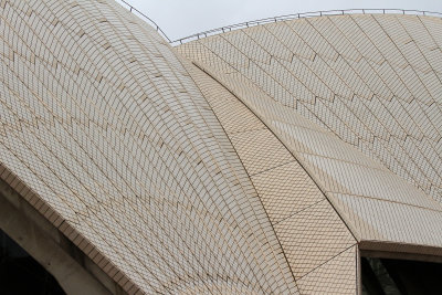 When you see the Opera House close up you notice it has a yellowish cast