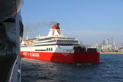 And Spirit of Tasmania ferry was leaving.