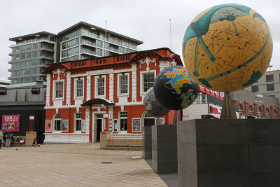 Globes & theater next to Te Papa Museum