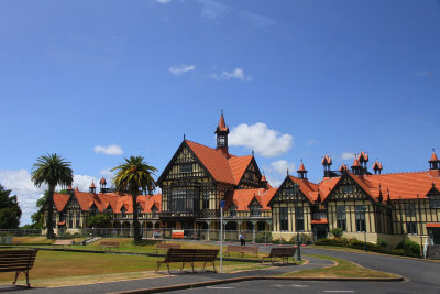 In Rotorua we drove by the gorgeous museum.