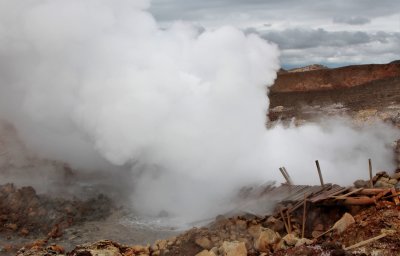 Another stop was to this fairly new steam vent area of Reykjanes peninsula