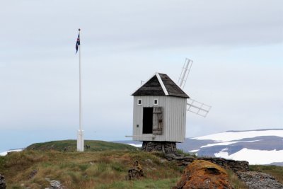 Windmill on the island. Everything here is small - post office, windmill, etc.