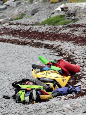 Kayakers at Vigur