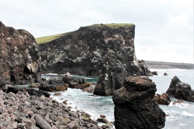 Cliffs at photo stop for sea birds & Giant Auk