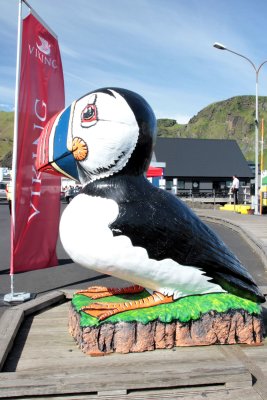 Big puffin on pier