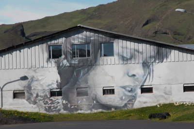 Mural near pier, Heimaey