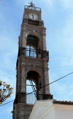 Church tower in Bozcaada town