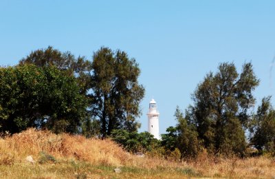 Went to find Kolones Castle, got 1st sight of Paphos light. A nearby worker told me how to get to the lighthouse.