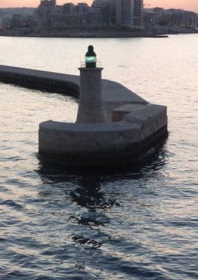 St Elmo light (patron saint of mariners) guards other side of harbor