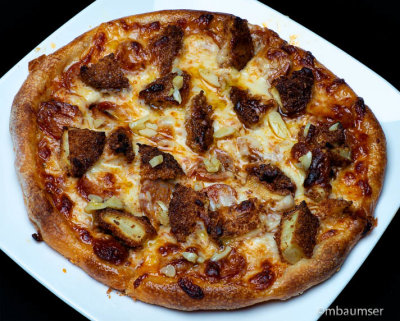 Eggplant and Sausage Pizza