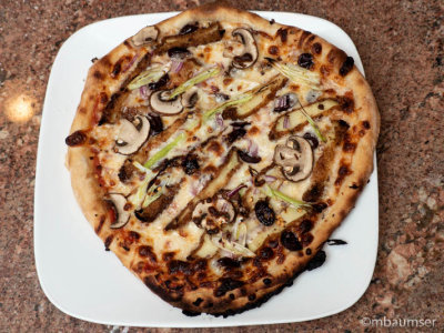 Eggplant, Mushroom, Kalamata Olive, Onion, Scallion Pizza
