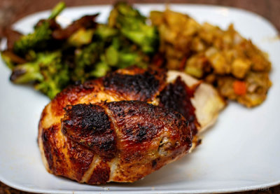 Rotisserie Chicken, Roasted Broccoli, Dressing