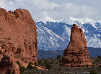 Looking east to the La Sal Mountains (40 miles)