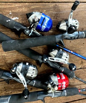 Rewinding Fishing Poles for the Grandkids