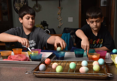 Coloring Easter Eggs