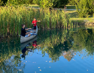 Camden and AJ fishing