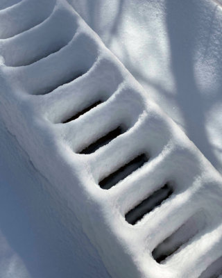 Snow on the boardwalk