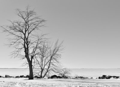 Snow on Grand Lake