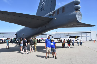 George and I under a B-52 tail - Dayton Airshow 2022
