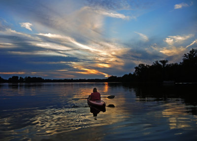 Beautiful Evening Paddle on Lake Loramie