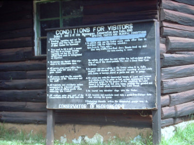 Rules of the Ngorongoro Crater