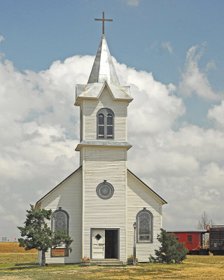 Country Church with open door