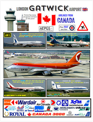 Airlines from Canada at London Gatwick Airport - 1960's to current  (£44.99)  avail now!            Available Now!