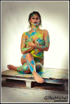 Kimy, naked and painted