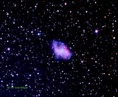 M1 Crab Nebula  Stack 162 frames 2430s.