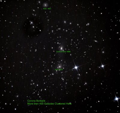 Corona Borealis More Than 400 Galaxies Clustered Here. Most are not Visible even my Telescope. The Work of GOD !!