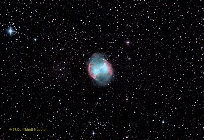 M27 Dumbbell Nebula in ZWO Duo-Band filters   H-Alpha   and OIII