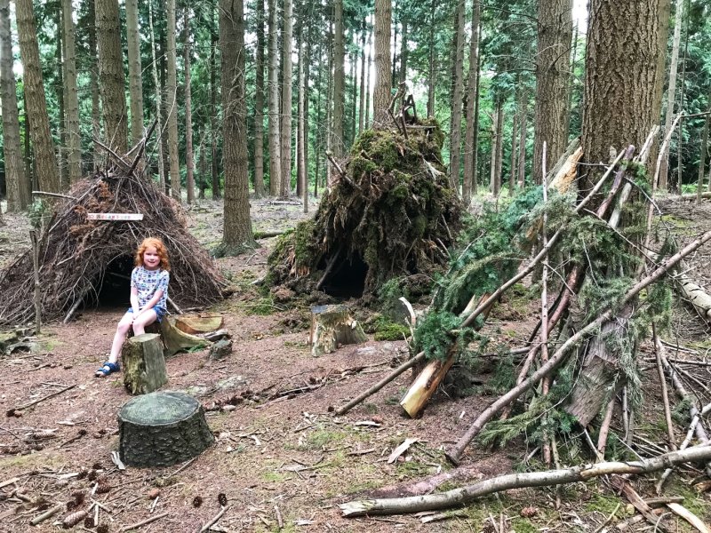 Megan and her den