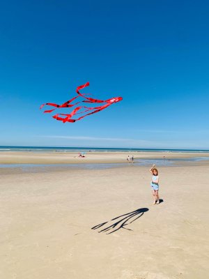 Megan flying  high