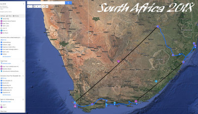 Where we traveled in SA