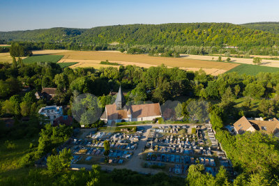 Eglise Sainte Radegonde et cimetière de Giverny