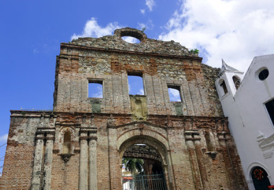Facade, Ruined Church, Colon, Panama.
